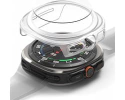 Ringke Slim + Glass | Hoesje + Screen Protector Geschikt voor Samsung Galaxy Watch Ultra 47MM | Case met 9H Tempered Glass | Matte Transparant