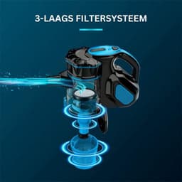 Steelstofzuiger Met Snoer - Inclusief diverse opzetstukken - Stofzuiger en kruimeldief - Vacuum cleaner - 600W - 18Kpa - Blauw/Zwart — thumbnail 4
