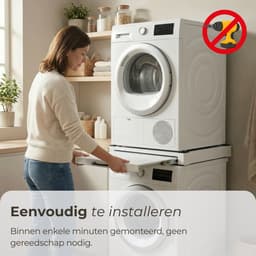 Morelia® Tussenstuk Wasmachine en Droger - Stapelkit Wasmachine Droger - Universeel - Wit — thumbnail 4