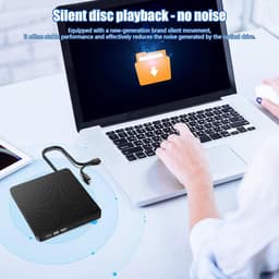Externe Schijf - Schijfapparaat Lezer - Bestanden Overzetten - Plug en Play - 14x14x1.8 cm - Wit — thumbnail 5