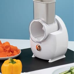 Elektrische Rasp - Keukenmachine Snijder - Groenten Voorbereiden - Eén Knop Bediening - 1.4 Kilogram - Zilver — thumbnail 2