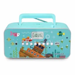 Muse M-29KB - Draagbare radio/CD-/MP3-speler met microfoon, blauw — thumbnail 4