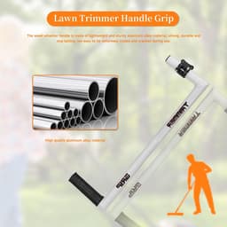 Dailygoods- Grastrimmerhandgreep Ergonomisch - Onkruidhandgreepverlenging - Aluminium Beugelclip - Gazononderhoud - Landschapsarchitectuur - Vermindert lumbale vermoeidheid - Onkruidverdelgerhandgreep — thumbnail 2