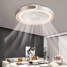 Stille Plafondventilator - Ventilator met Licht - Comfort in Huis - 6 Snelheden Afstandsbediening - 10-25 m² - Bruin — thumbnail 2