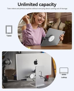 Externe SSD - Draagbare Opslag - Bestanden Overzetten - Magnetische Bevestiging - 2 TB - Zilver — thumbnail 3