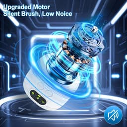 Draadloze Plafondventilator camper met LED lamp & Afstandsbediening - 8000mAh Oplaadbaar - 3 Snelheden -Timer -Stille Motor & Afneembare Bladen - Ø27cm - Voor Camping, Tent, Caravan, Slaapkamer, Tuin, RV & Overkapping - Wit — thumbnail 3