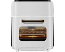 5-in-1 Digitale Airfryer en Oven - 15L - 1400W - Olievrij Bakken - LED-Scherm - Voor Gezinnen & Studenten - Wit