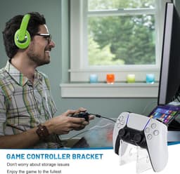 Controller Houder - Stand - Hoofdtelefoon Houder - Hoofdtelefoon Stand - Gaming Controller - Wandmontage - Acryl Game Stand 10 x 8.5 x 5.8 cm — thumbnail 4