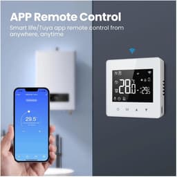 Slimme Thermostaat - Temperatuurregelaar Boiler - Verwarming Beheren - Wifi ZigBee Connectiviteit - Laag Stroomverbruik - Wit — thumbnail 3