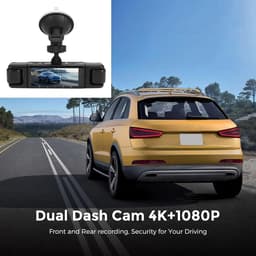 Dashcam Auto - Voertuigcamera - Veilig Rijden - Vier Lenzen Dekking - 15x11x7 cm - Zwart — thumbnail 2