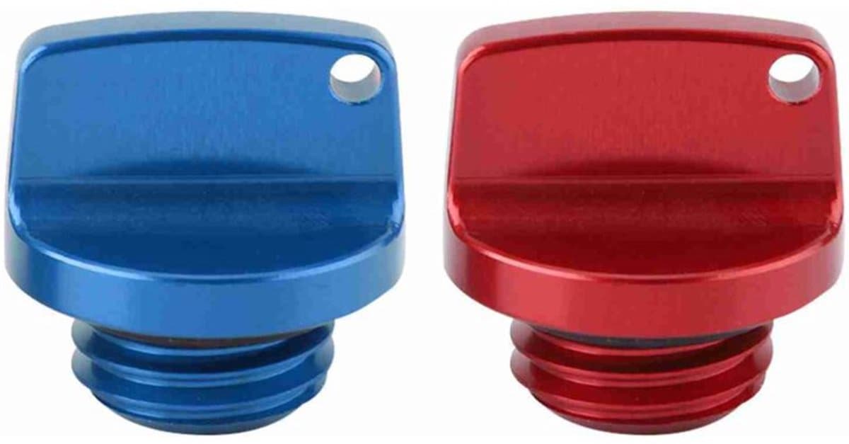 Motor benzinetankdop, oliedop 2-delige set, rode en blauwe afdichtingspakkingen, Geschikt Voor CRF150R CR125R CR250R CRF450R — afbeelding 1