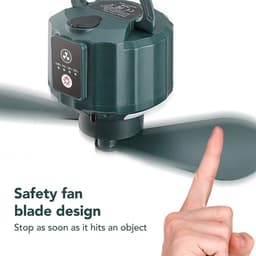 Dailygoody - Campingventilator - Draagbare ventilator - 10400 mAh batterij - Met afstandsbediening - Outdoor gebruik - Ideaal voor reizen — thumbnail 2