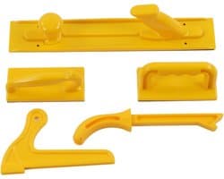 Veiligheidsset voor tafelzaag: 5-delige duwblok en duwstick voor optimale controle en precisie bij zagen