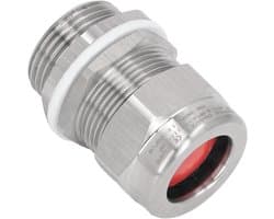 Waterdichte kabeldoorvoer van roestvrij staal, explosiebestendig, dubbele afdichting, geschikt voor 10-18 mm kabeldiameter en M25 NPT 3/4 inch draadverbinding