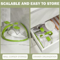 Magnetron Stoom Cover - Intrekbaar Deksel - Voedsel Verwarmen - Water Injectie Functie - 27 cm Breed - Groen — thumbnail 2
