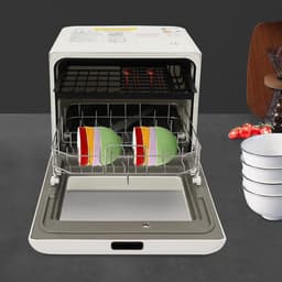 Mini Tafelvaatwasser - Compacte Vaatwasser - Servies Reinigen - Zonder Wateraansluiting - 43 x 39 x 46 cm - Wit — thumbnail 3