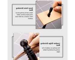 Set van 2 Leer Slepen en Polijsten Gereedschap voor Handwerk - Multifunctionele Randafwerking Tool voor Leerbewerking en DIY Projecten