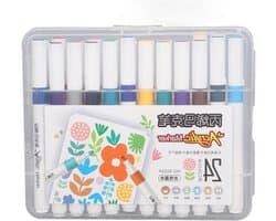 Kleurige markeerstiften voor acrylverf, waterdichte inkt, hoog dekkend, ideaal voor kunst en ambachten (24 kleuren)