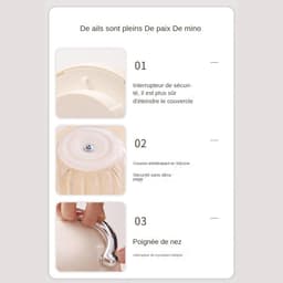 Elektrische keukenmachine, 350 ml, antislip keukengerei met handvat, mini-hakmolen elektrische keukenmachine, voor knoflook, chili, ui, puree, groenten, huis, appartement — thumbnail 2