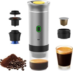 AHD® Draagbare Koffiemachine - Blender To Go - Draagbare Blender - Wit - ‎27cm x 9cm x 9cm — thumbnail 1