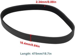 Dailygoods- Aandrijfriem 475 mm - 7 Ribben - Rubber - Compatibel met Sovereign YT5120-01 - Soepele inschakeling - Duurzaam en flexibel - Grasmaaierriem — thumbnail 3