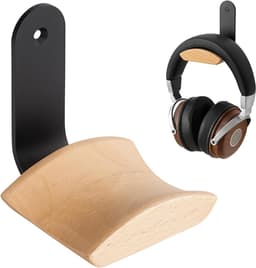 Hoofdkussenhouder van Beukenhout met 3M Lijm en Schroef, Ideale Stand voor Over-Ear Gaming Hoofdtelefoons, Duurzaam en Praktisch Ontwerp — thumbnail 1