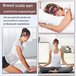 carmdering - Zachte Bluetooth Hoofdband Oordoppen voor Slaap - Draadloze Bluetooth-muziek sporthoofdband - Ultrazachte slaaphoofdband aan de zijkant - Oplaadbare en wasbare hoofdband - Uitgerust met HD-stereoluidsprekers - Perfect voor slapen — thumbnail 5