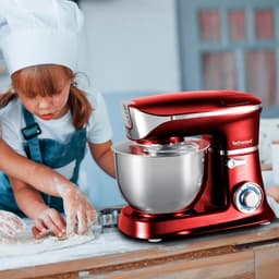 Krachtige Keukenmachine Rood 1300W met 6.5L Kom en Planetaire Mixer — thumbnail 2