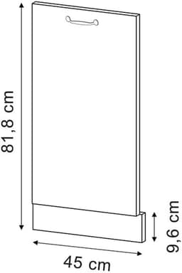 45 cm Integratiepaneel voor Vaatwasser - R-Line Sonoma Look — thumbnail 5