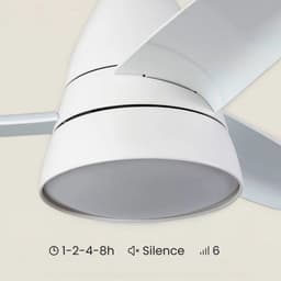 Fantiluxe - Viklund - Plafondventilator met verlichting - Wit - Ø91cm - Afstandsbediening - Met lamp - Plafond ventilator - Slaapkamer — thumbnail 3