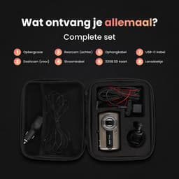 Setix Dashcam Go - Voor en Achter Camera – Inclusief 32GB SD kaart - Full HD 1080P Resolutie – Met Opbergcase tegen Diefstal - Nachtzicht – Plug & Play - Parkeermodus - 170 Graden Kijkhoek – Loop Recording – 2026 Auto Camera — thumbnail 2