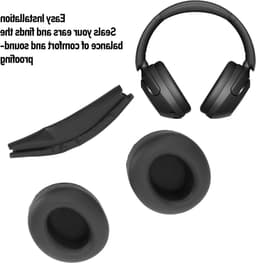 Hoofdtelefoon Earpads en Hoofdband Cover Vervanging voor WH XB910N, Geheugenfoam Kussens met Geluidsisolatie en Comfortabele Pasvorm (Zwart) — thumbnail 5