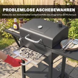 Houtskool Barbecue - Metaal - Zwart - 110x46.5x101cm - Buiten Gebruik — thumbnail 4