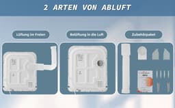Re-purelife® luchtafvoerdroger 3 kg - wasdroger van roestvrij staal - droogtrommel met 5 programma’s en oververhittingsbeveiliging - wandmontage design - wit 49,5 × 43,5 × 59,5 cm — thumbnail 15