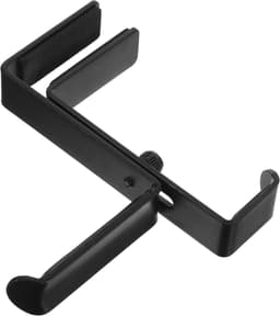 Koptelefoonhouder Set - Hoofdtelefoon Ophangsysteem - Ruimte Opbergen - Stevig Ijzeren Materiaal - 95 x 6 x 96 cm - Zwart — thumbnail 1