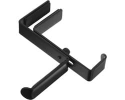 Koptelefoonhouder Set - Hoofdtelefoon Ophangsysteem - Ruimte Opbergen - Stevig Ijzeren Materiaal - 95 x 6 x 96 cm - Zwart