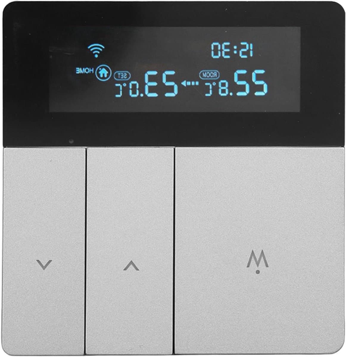 Slimme Thermostaat - Digitale Regelaar - Energie Besparen - App en Spraakbediening - AC 90-240V - Grijs — afbeelding 1