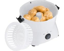 Elektrische Aardappelschilmachine - Automatische Dunschiller - Snel Groenten Schillen - 85W Koperen Motor - 0.8 kg Capaciteit - Wit