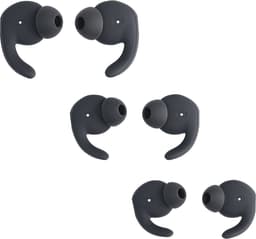 kwmobile 6x Hoesje met haak geschikt voor Huawei AM61 xSport - 3 Formaten - Siliconen Beschermhoesje voor Koptelefoon - Grijs — thumbnail 2