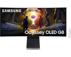 Samsung Odyssey G8 LS34DG850SUXEN- OLED Ultrawide WQHD Gaming Monitor - 175Hz - 34 Inch — afbeelding 1