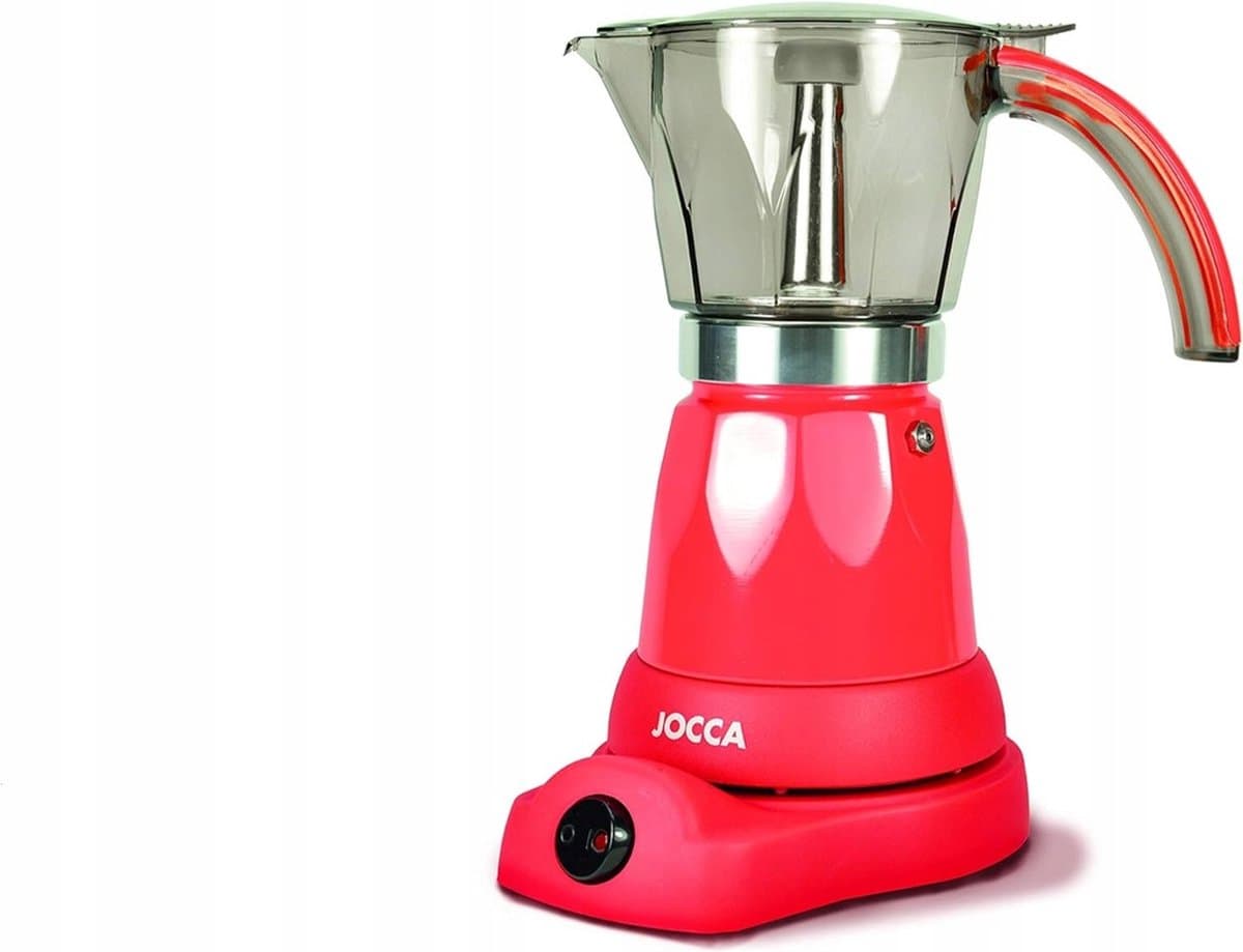Jocca Elektrische Italiaanse Koffiemaker 6 kopjes – 360° draaibasis, draadloze karaf – Rood - 5449R — afbeelding 1