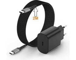 USB C Adapter 25W oplader met USB C 2M kabel