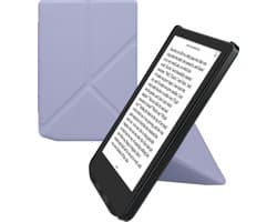 kwmobile e-reader hoesje geschikt voor Pocketbook Verse / Verse Lite / Verse Pro / Color / Vivlio Light/Light HD hoes - Ereader flip case met standaard - E reader cover van kunstleer - In lavendel