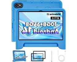 Mrs. Jones 10-inch Android kindertablet met octa-core processor en 10GB RAM - 64GB ROM - 1TB uitbreiding - 8000mAh - FHD touchscreen - WLAN - Bluetooth - GPS - dubbele camera (Blauw) .