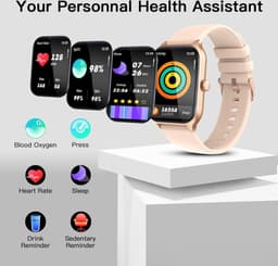 SAMTECH Smartwatch Ultra Pro Series 9- Dames & Heren – horloge - Stappenteller, Calorie Teller, Slaap meter, HD – IOS & Android - Rose Goud — thumbnail 2