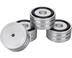 Isolatie Spike Standaard Voeten voor Speakers, Set van 4, 40x20mm Aluminium Pads, Anti-slip Rubber, HiFi Isolatie voor DAC Versterker Recorder.