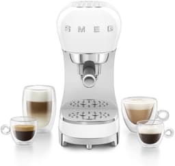 SMEG ECF12CREU Espressomachine Set – Melkopschuimer – 15 bar – Wit – 50’s Style — thumbnail 5