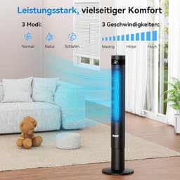 Stille Torenventilator - Met Afstandsbediening - Waaier met Timer - Verkoeling — thumbnail 2