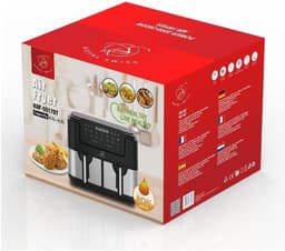Dubbele Heteluchtfriteuse XXL 2x 4,5L - Compact & Krachtig — thumbnail 2