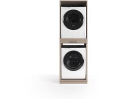 Wasophoogte® Wasmachine Kast Lisbon - Wasmachine verhoger - Wasmachine ombouw - 700(D)*665(B)*1980(H) mm - Taupe